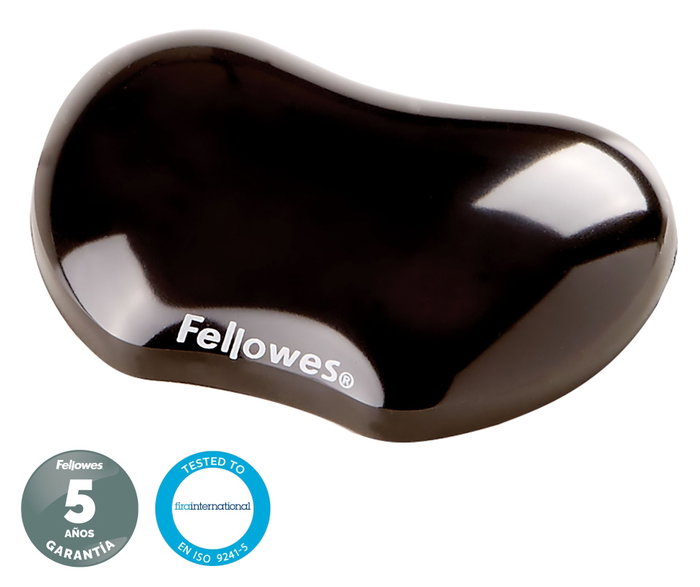 Fellowes Reposamuñecas Gel Crystal Negro